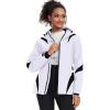 imageGS SNOWING Womens Ski Jackets Snowboard Coats Windproof Waterproof Insulated Warm Winter Mountain Hooded Jacket with BeltWhite