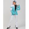 imageGS SNOWING Womens Ski Jackets and Pants Set Windproof Waterproof Insulated Snowsuit Winter Warm Snowboarding Snow Coat002bluewhite