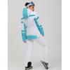 imageGS SNOWING Womens Ski Jackets and Pants Set Windproof Waterproof Insulated Snowsuit Winter Warm Snowboarding Snow Coat002bluewhite