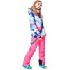 imageGS SNOWING Womens Ski Jackets and Pants Set Windproof Waterproof Insulated Snowsuit Winter Warm Snowboarding Snow CoatBlack02