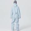 imageALSOGO Women One Pieces Ski Suits Jumpsuits Waterproof Insulated Snowsuit Overalls with Detachable Belt for Snow Sport02blue