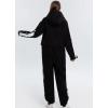 imageALSOGO Women One Pieces Ski Suits Jumpsuits Waterproof Insulated Snowsuit Overalls with Detachable Belt for Snow SportBlack