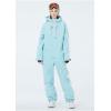 imageALSOGO Women One Pieces Ski Suits Jumpsuits Waterproof Insulated Snowsuit Overalls with Detachable Belt for Snow SportBlue