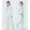 imageALSOGO Women One Pieces Ski Suits Jumpsuits Waterproof Insulated Snowsuit Overalls with Detachable Belt for Snow SportGreen