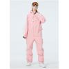 imageALSOGO Women One Pieces Ski Suits Jumpsuits Waterproof Insulated Snowsuit Overalls with Detachable Belt for Snow SportPink