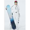 imageALSOGO Women One Pieces Ski Suits Jumpsuits Waterproof Insulated Snowsuit Overalls with Detachable Belt for Snow SportWhite