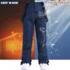 imageALSOGO Womens Insulated Snow Pants Winter Warm Ski Pant Outdoor Waterproof Snowboard Bibs with Detachable SuspenderNavy