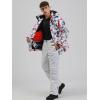 imageGS SNOWING Mens Jacket and Pants Set Insulated Waterproof Waterproof Snowboard Snowsuits for Snow Sport 05White L