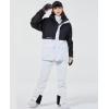 imageGS SNOWING Womens Ski Jackets and Pants Set Windproof Waterproof Colorful Snowboard Snowsuit133bkwblack