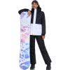 imageGS SNOWING Womens Ski Jackets and Pants Set Windproof Waterproof Colorful Snowboard Snowsuit133bkwblack