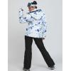 imageGS SNOWING Womens Ski Jackets and Pants Set Windproof Waterproof Colorful Snowboard SnowsuitBlack05