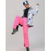 imageGS SNOWING Womens Ski Jackets and Pants Set Windproof Waterproof Colorful Snowboard SnowsuitPink05