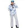 imageGS SNOWING Womens Ski Jackets and Pants Set Windproof Waterproof Colorful Snowboard SnowsuitWhite05