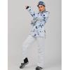imageGS SNOWING Womens Ski Jackets and Pants Set Windproof Waterproof Colorful Snowboard SnowsuitWhite05