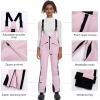imageGS SNOWING Womens Snow Bibs Pants Insulated Waterproof Windproof Winter Ski Pants Snowboarding OverallsHoundstooth
