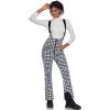 imageGS SNOWING Womens Snow Bibs Pants Insulated Waterproof Windproof Winter Ski Pants Snowboarding OverallsHoundstooth