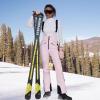 imageGS SNOWING Womens Snow Bibs Pants Insulated Waterproof Windproof Winter Ski Pants Snowboarding OverallsPink