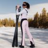imageGS SNOWING Womens Snow Bibs Pants Insulated Waterproof Windproof Winter Ski Pants Snowboarding OverallsPink