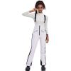 imageGS SNOWING Womens Snow Bibs Pants Insulated Waterproof Windproof Winter Ski Pants Snowboarding OverallsWhite