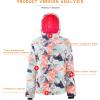 imageGS SNOWING Womens Waterproof Ski Jackets Windproof Mountain Snow Coat Warm Winter Sports Coat with Hood Orange Mountain XS