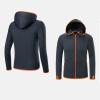 imageMens Long Sleeve Hoodie Zipper Jacket Sun Protection Quick Dry Lightweight Fishing Outdoor Hiking ShirtsBlack