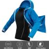 imageMens Long Sleeve Hoodie Zipper Jacket Sun Protection Quick Dry Lightweight Fishing Outdoor Hiking ShirtsBlue