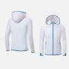 imageMens Long Sleeve Hoodie Zipper Jacket Sun Protection Quick Dry Lightweight Fishing Outdoor Hiking ShirtsWhite