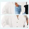 imageWomen V Neck Chiffon Blouses Pom Pom Long Sleeve Button Shirt Swiss Dot Lapel Casual Top Shirts White Large