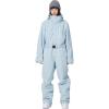 imageALSOGO Women One Pieces Ski Suits Jumpsuits Waterproof Insulated Snowsuit Overalls with Detachable Belt for Snow Sport02blue