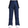 imageALSOGO Womens Insulated Snow Pants Winter Warm Ski Pant Outdoor Waterproof Snowboard Bibs with Detachable SuspenderNavy