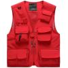imageGS SNOWING Mens Mesh QuickDry Fishing Vest Outdoor Hunting Climbing Traveling Photography Cargo WaistcoatRed