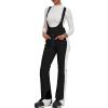 imageGS SNOWING Womens Snow Bibs Pants Insulated Waterproof Windproof Winter Ski Pants Snowboarding OverallsBlack