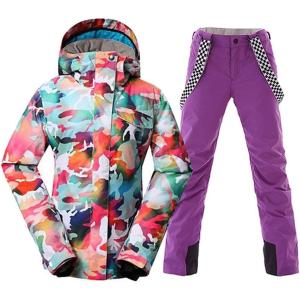 imageGS SNOWING Women Winter Waterproof Windproof Insulatd Snowboarding Jackets Ski Snow Coats and PantsPurple