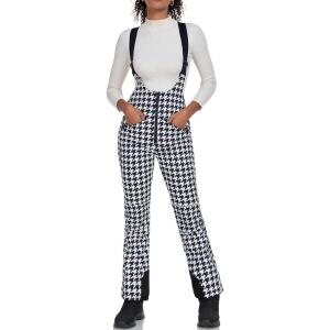 imageGS SNOWING Womens Snow Bibs Pants Insulated Waterproof Windproof Winter Ski Pants Snowboarding OverallsHoundstooth