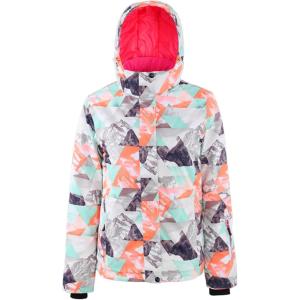 imageGS SNOWING Womens Waterproof Ski Jackets Windproof Mountain Snow Coat Warm Winter Sports Coat with Hood Orange Mountain XS