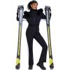 imageGS SNOWING Womens Ski Suit One Piece Snowsuits Insulated Waterproof Windproof Slim Winter Outdoor Onesies Ski Jumpsuit02blackwhite