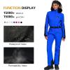 imageGS SNOWING Womens Ski Suit One Piece Snowsuits Insulated Waterproof Windproof Slim Winter Outdoor Onesies Ski JumpsuitHoundstooth