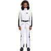 imageGS SNOWING Womens Ski Suit One Piece Snowsuits Insulated Waterproof Windproof Slim Winter Outdoor Onesies Ski JumpsuitWhite