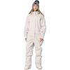 imageGS SNOWING Womens One Pieces Ski Suits Jumpsuits Ski Suit Coveralls Winter Outdoor Windproof Waterproof SnowsuitWhite