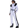 imageGS SNOWING Womens Ski Suit One Piece Snowsuits Insulated Waterproof Windproof Slim Winter Outdoor Onesies Ski Jumpsuit02whiteblack