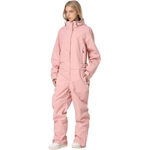 imageGS SNOWING Womens One Pieces Ski Suits Jumpsuits Ski Suit Coveralls Winter Outdoor Windproof Waterproof SnowsuitPink
