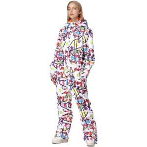 imageGS SNOWING Womens One Pieces Ski Suits Jumpsuits Ski Suit Coveralls Winter Outdoor Windproof Waterproof SnowsuitStyleb