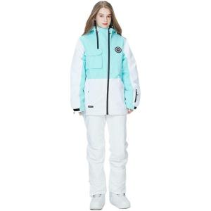 imageGS SNOWING Womens Ski Jackets and Bib Pants Set Warm Winter Snowboard SnowsuitC1white
