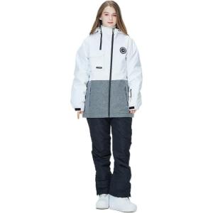 imageGS SNOWING Womens Ski Jackets and Bib Pants Set Warm Winter Snowboard SnowsuitC2black
