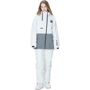 imageGS SNOWING Womens Ski Jackets and Bib Pants Set Warm Winter Snowboard SnowsuitC2white