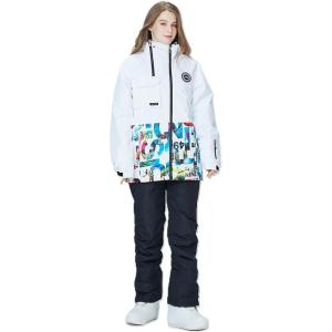 imageGS SNOWING Womens Ski Jackets and Bib Pants Set Warm Winter Snowboard SnowsuitC4black