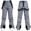 imageGS SNOWING Womens Ski Jackets and Pants Set Windproof Waterproof Colorful Snowboard Snowsuit389grey