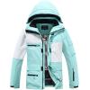 imageGS SNOWING Womens Ski Jackets and Pants Set Windproof Waterproof Colorful Snowboard Snowsuit389grey