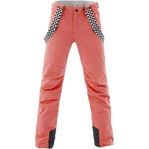 imageGS SNOWING Womens Insulated Snow Pants Waterproof Windproof Snowboard Ski Bibs with Detachable SuspendersOrange