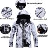 imageMens Jacket and Pants Set Insulated Waterproof Waterproof Snowboard Snowsuits for Snow Sport02whiteblue